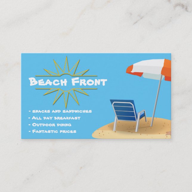 By the Beach Business Card (Front)