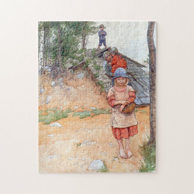 By The Cellar - Carl Larsson 1917 Jigsaw Puzzle (Vertical)