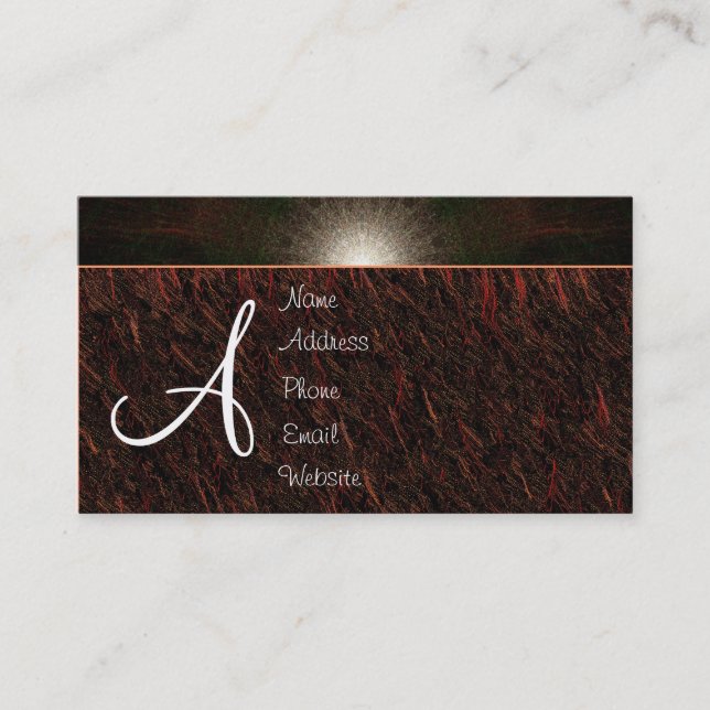 By The Fire Light Business Card (Front)