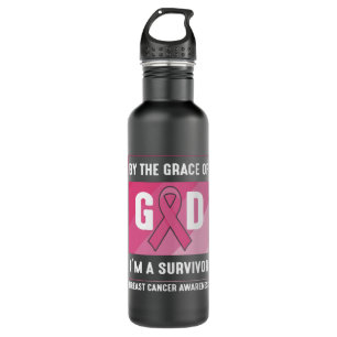 By The Grace God Breast Cancer Survivor Christian 710 Ml Water Bottle