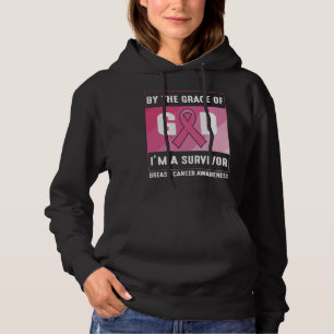 By The Grace God Breast Cancer Survivor Christian Hoodie