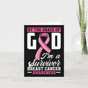By The Grace God I'm A Survivor Breast Cancer Surv Card