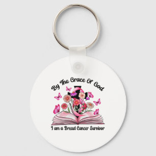 By The Grace Of God I Am A Breast Cancer Survivor Key Ring