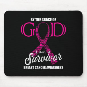 By The Grace Of God I Am A Breast Cancer Survivor Mouse Mat