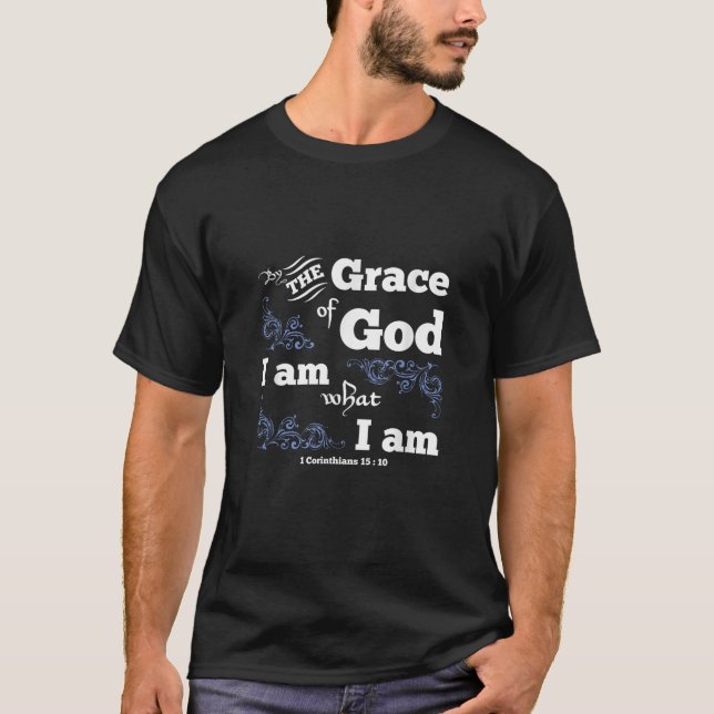 By the grace of God I am encouraging bible verse C T-Shirt (Front)