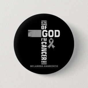 By The Grace of God Im Melanoma Cancer Survivor 6 Cm Round Badge