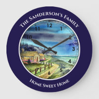 By the light of the silvery moon large clock