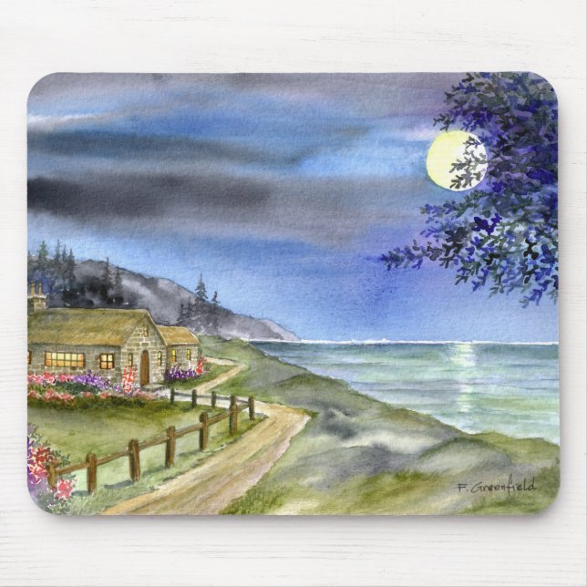 By the light of the silvery moon mouse mat (Front)