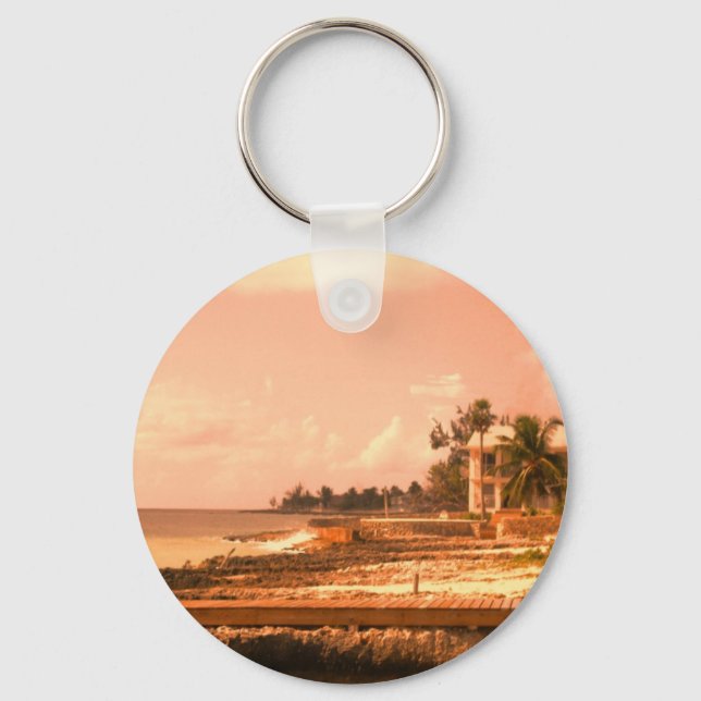 By The Ocean (Peach Tone) Key Ring (Front)