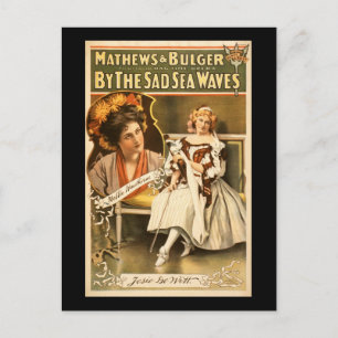 By the sad sea waves postcard