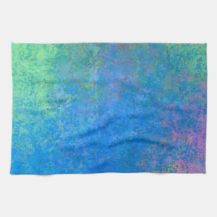 By the Sea Alcohol Ink, Abstract Acrylic Pour Tea Towel