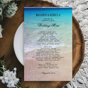 By the Sea Beach Wedding Menu
