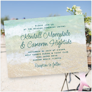 By the Sea Coastal Wedding Invitation Template
