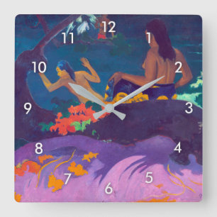 By the Sea, Gauguin Square Wall Clock