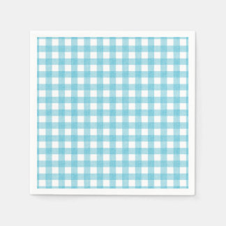 By The Sea Gingham Paper Napkin