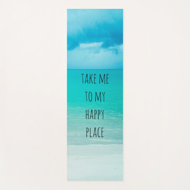 By the Sea Is My Happy Place Yoga Mat (Front)