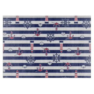 By The Sea Pattern Cutting Board