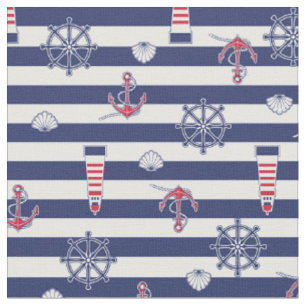 By The Sea Pattern Fabric