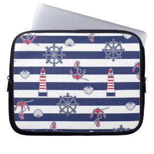 By The Sea Pattern Laptop Sleeve