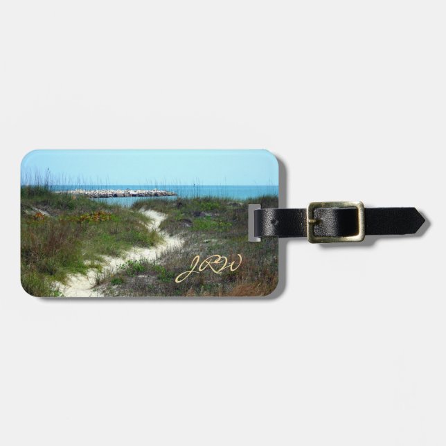 By the Sea Personalised Luggage Tag (Front Horizontal)