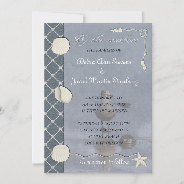 By The Seashore Invitation (Front)