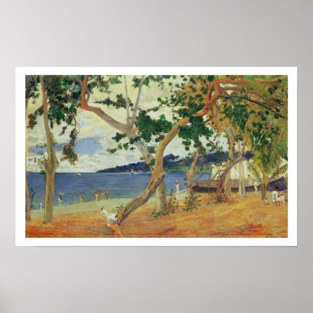 By the Seashore, Martinique, 1887 (oil on canvas) Poster (Front)