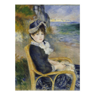 By the Seashore, Oil Painting Portrait, Renoir Poster