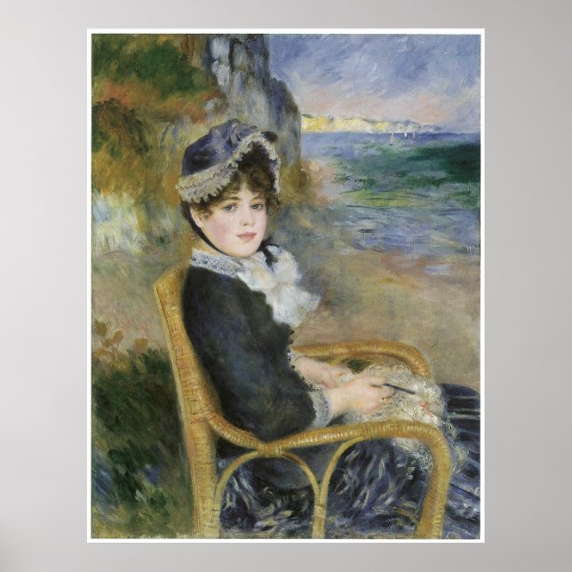 By the Seashore, Pierre-Auguste Renoir Poster (Front)