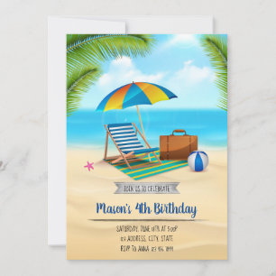 By the seaside party invitation