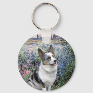 By the Seine - Merle Welsh Corgi Key Ring