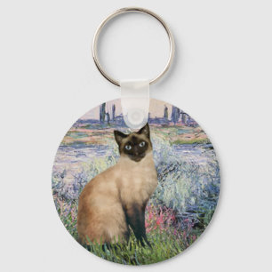 By the Seine - Seal Point Siamese cat Key Ring