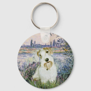 By the Seine - Sealyham Terrier Key Ring