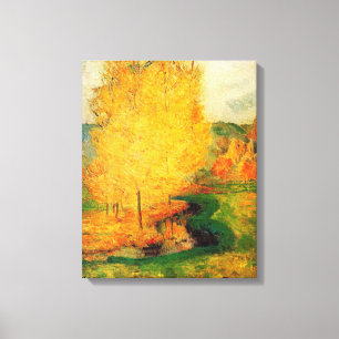 By the Stream, Autumn - Paul Gauguin - c1885 Canvas Print