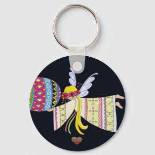 By the Wings of an Angel Ukrainian Folk Art Key Ring