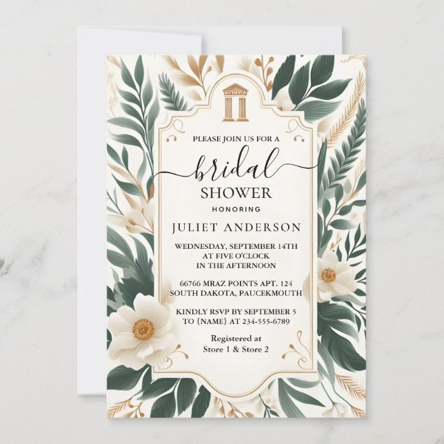 By Truly Engaging 70s 80s Courthouse Bridal Shower Invitation (Front)