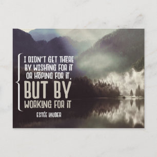 By Working For It Postcard
