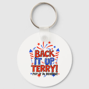 Byck It Up Terry Put It In Reverse 4th Of July Fir Key Ring