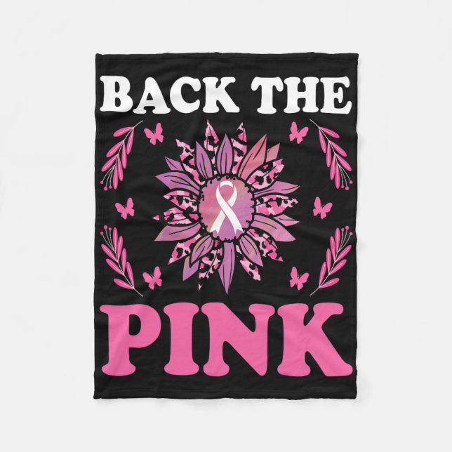 Byck The Pink Breast Cancer Awareness Sunflower Wo Fleece Blanket (Front)