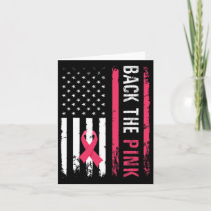 Byck The Pink Ribbon American Flag Breast Cancer A Card