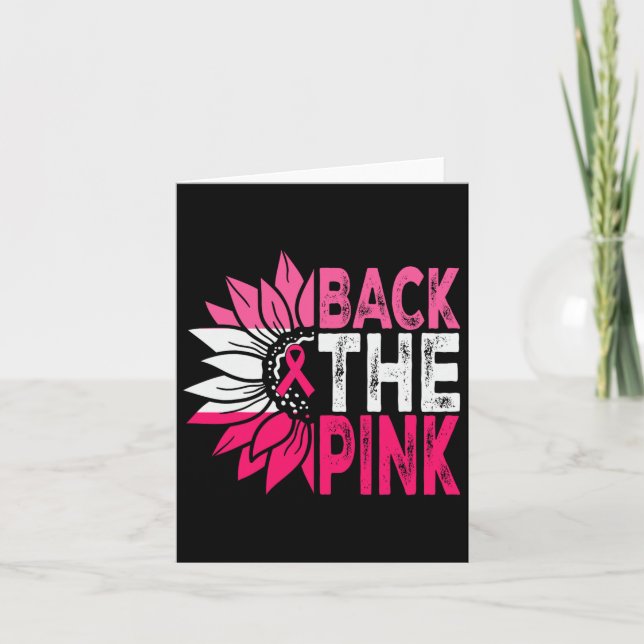 Byck The Pink Ribbon American Flag Breast Cancer A Card (Front)