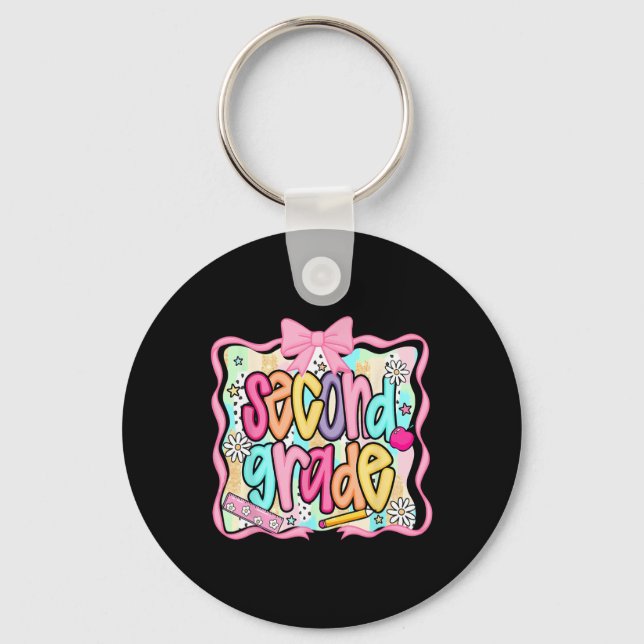 Byck To School Hello Second Grade Team 2nd Grade B Key Ring (Front)