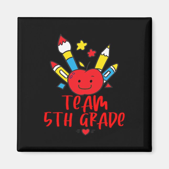 Byck To School Team 5th Grade Hello Student Teache Magnet (Front)