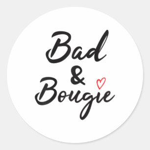 Byd And Bougie Melanin Poppin Black History Month  Classic Round Sticker