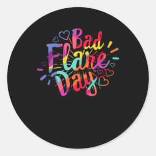 Byd Flare Day Complex Regional Pain Syndrome Aware Classic Round Sticker