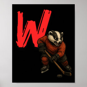 Bydger Ice Hockey Frozen Confines Madison College  Poster