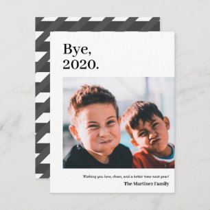 Bye, 2020. Funny Modern Photo Holiday Card