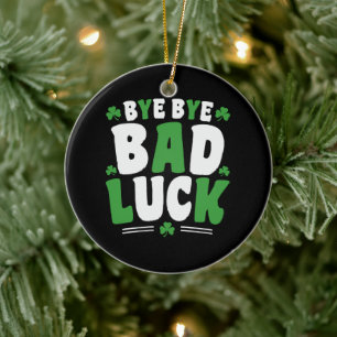 Bye Bye Bad Luck Ceramic Tree Decoration