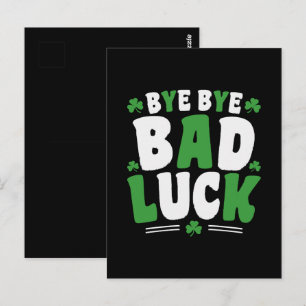 Bye Bye Bad Luck Postcard
