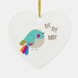 Bye Bye Birdy Ceramic Tree Decoration