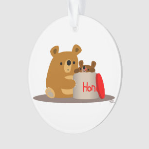 Bye Bye Honey! Cute Cartoon Bears Acrylic Ornament